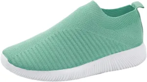 Womens Slip On Walking Shoes Non Slip Running Shoes Running Shoes for Women Mesh Men Casual Shoes White Sneakers White Tennis Shoe Cross Trainer Shoe