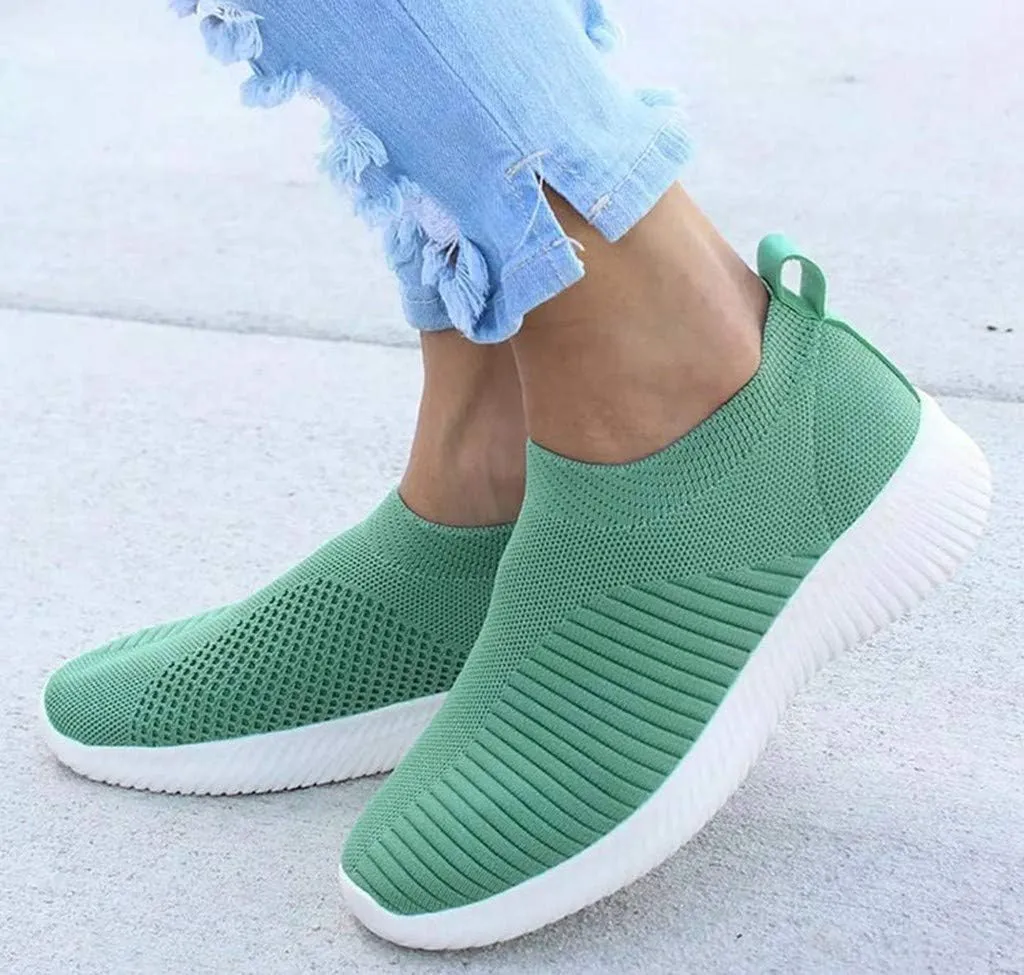 Womens Slip On Walking Shoes Non Slip Running Shoes Running Shoes for Women Mesh Men Casual Shoes White Sneakers White Tennis Shoe Cross Trainer Shoe