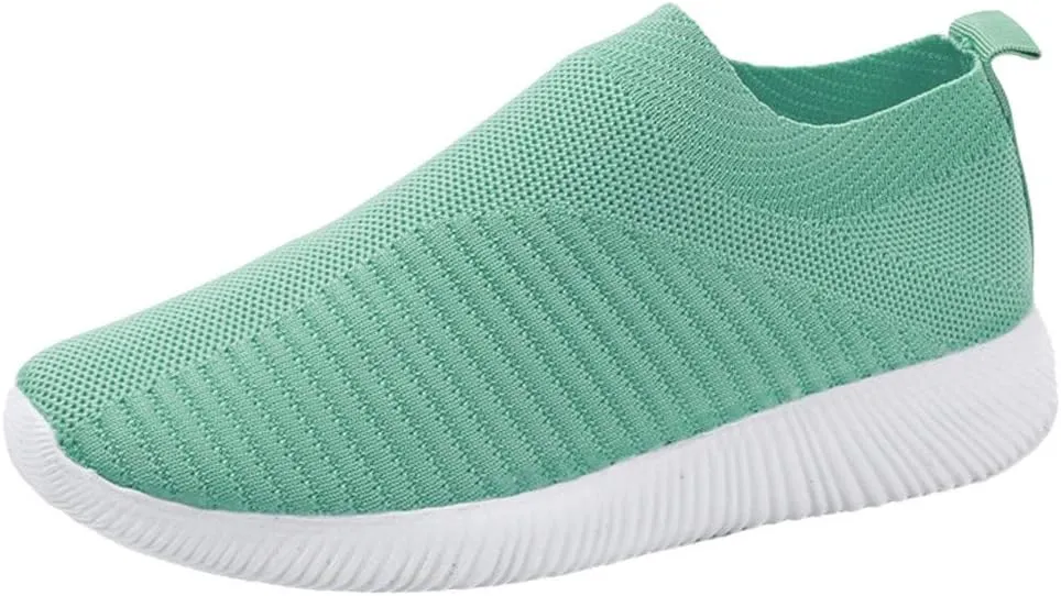 Womens Slip On Walking Shoes Non Slip Running Shoes Running Shoes for Women Mesh Men Casual Shoes White Sneakers White Tennis Shoe Cross Trainer Shoe