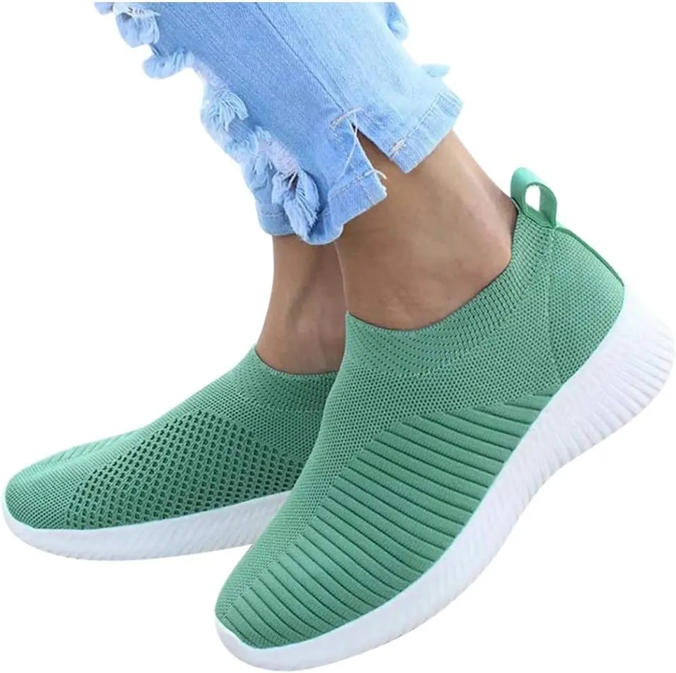 Womens Slip On Walking Shoes Non Slip Running Shoes Running Shoes for Women Mesh Men Casual Shoes White Sneakers White Tennis Shoe Cross Trainer Shoe