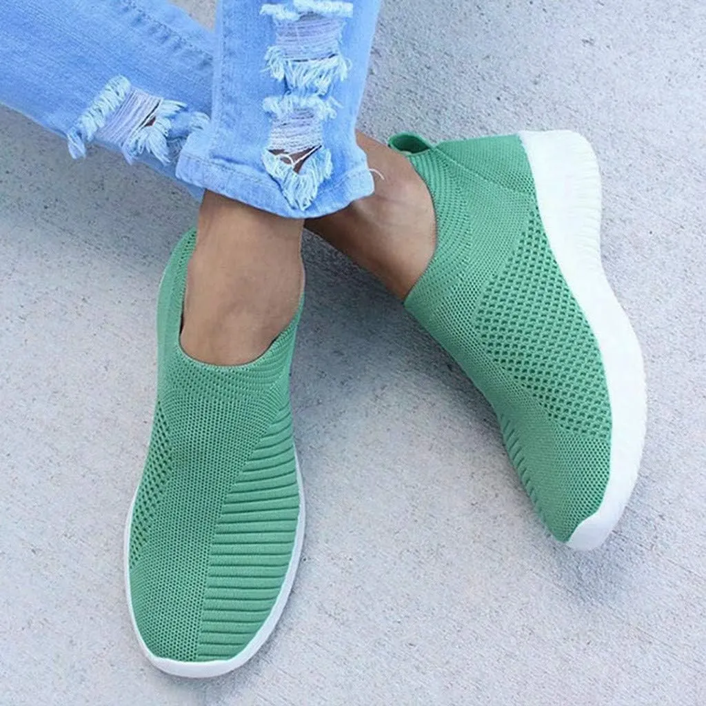 Womens Slip On Walking Shoes Non Slip Running Shoes Running Shoes for Women Mesh Men Casual Shoes White Sneakers White Tennis Shoe Cross Trainer Shoe