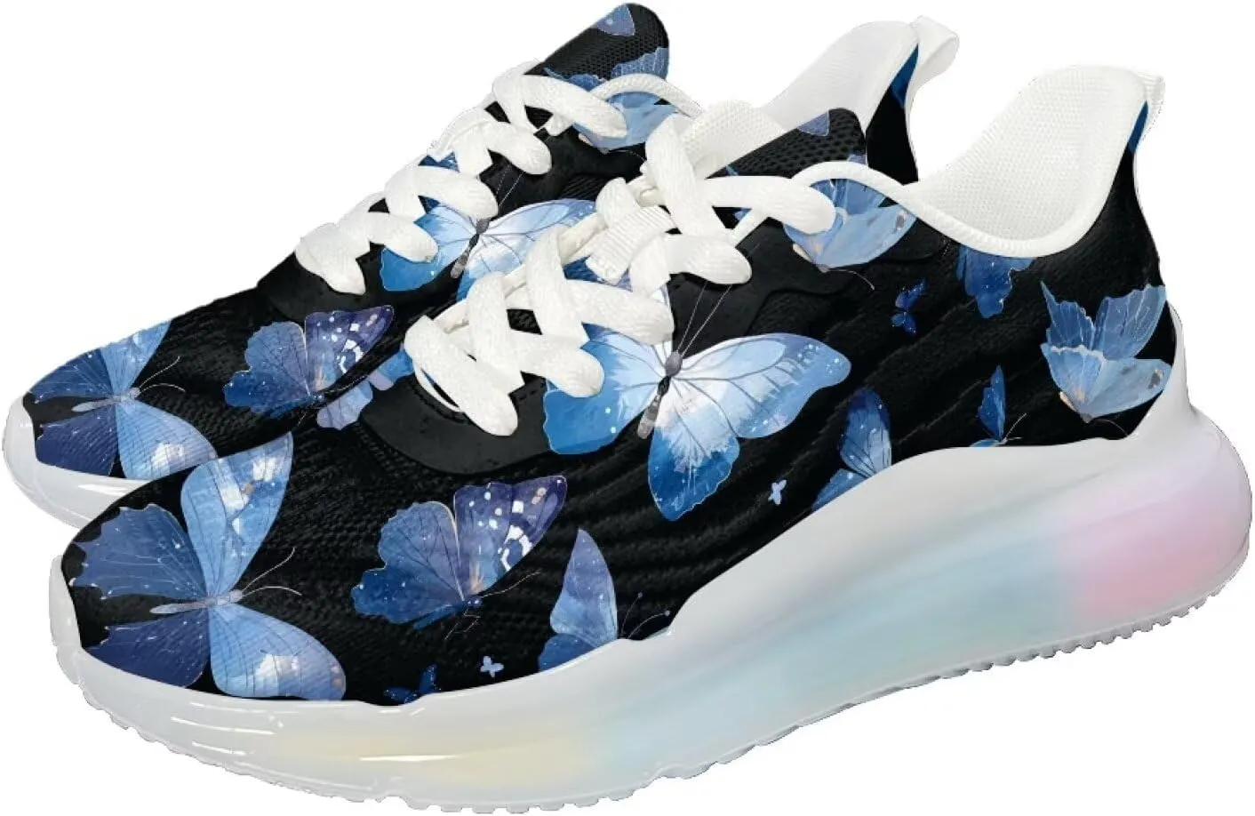 Women's Sneakers Lightweight Air Cushion Shoes Sports Running Tennis Shoes Non Slip Breathable Mesh Athletic Sneakers Walking Shoes US 6-11