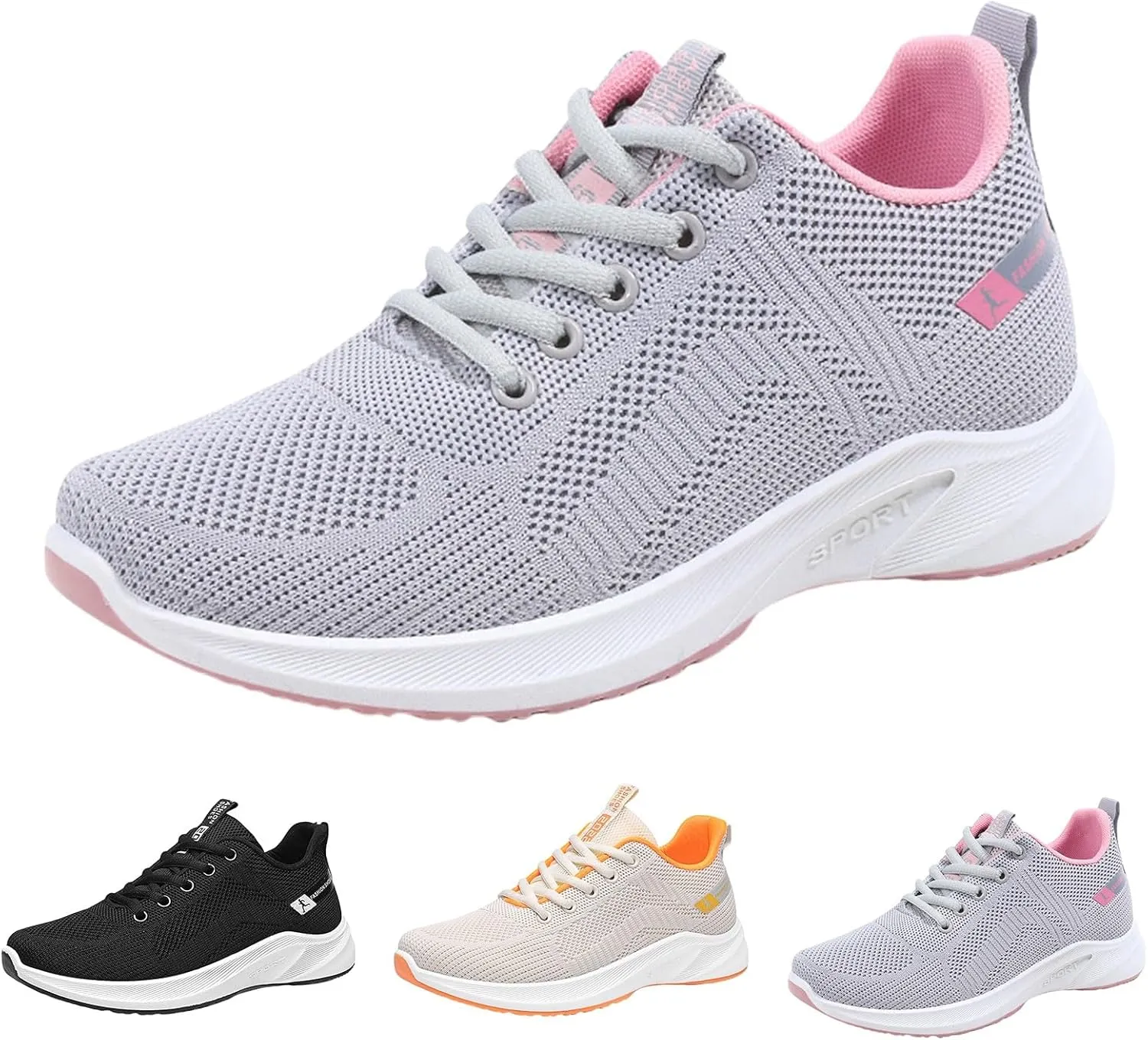 Women's Sports Trainers, Mesh Orthopedic Breathable Lightweight Running Shoes Ladies Summer Comfortable Sneakers