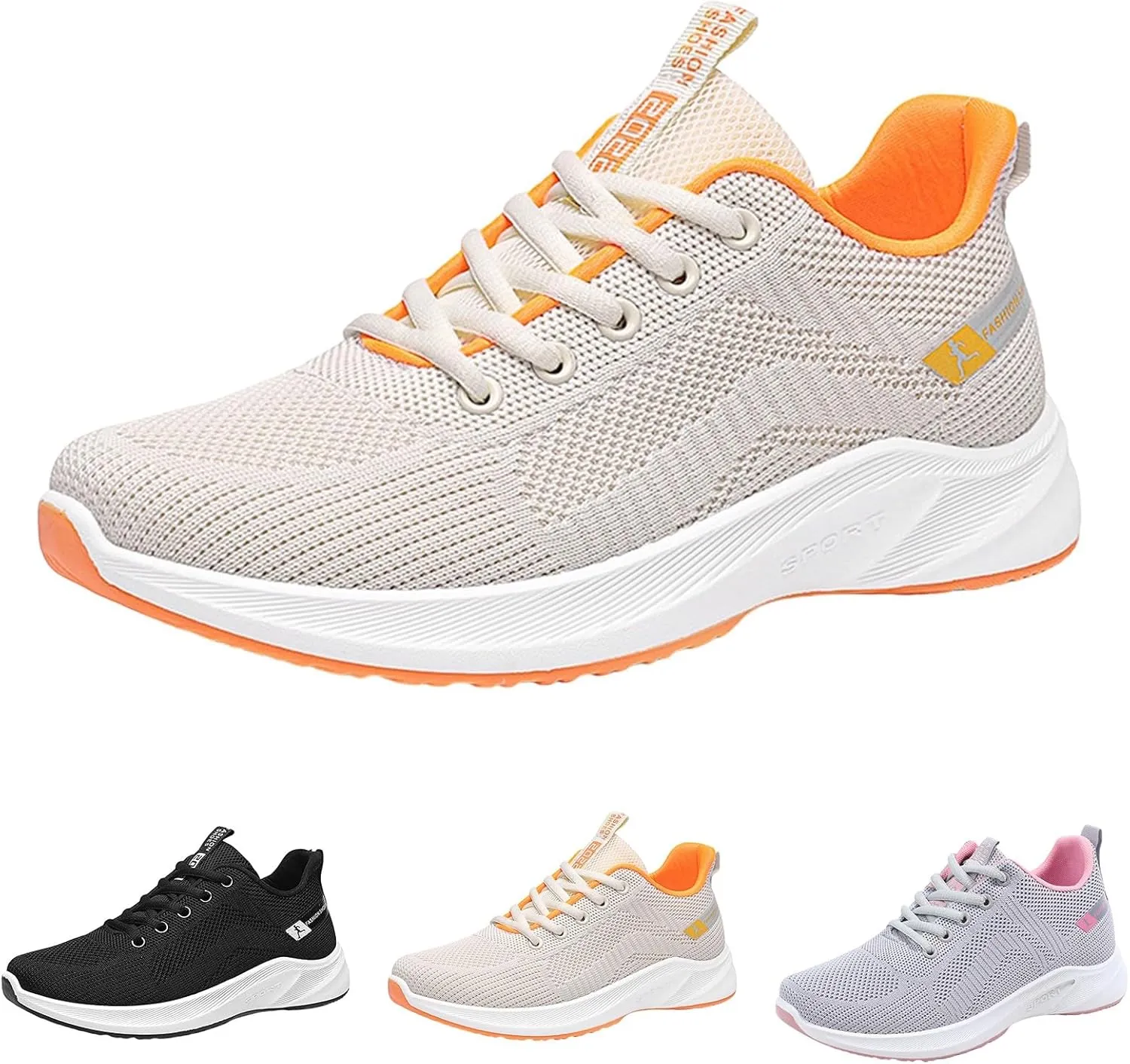 Women's Sports Trainers, Mesh Orthopedic Breathable Lightweight Running Shoes Ladies Summer Comfortable Sneakers