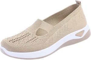 Women's Woven Orthopedic Breathable Soft Shoes Mens Running Shoes Mesh Shoes Dressy Casual Women's Fashion Sneakers White Tennis Shoe Casual Loafers