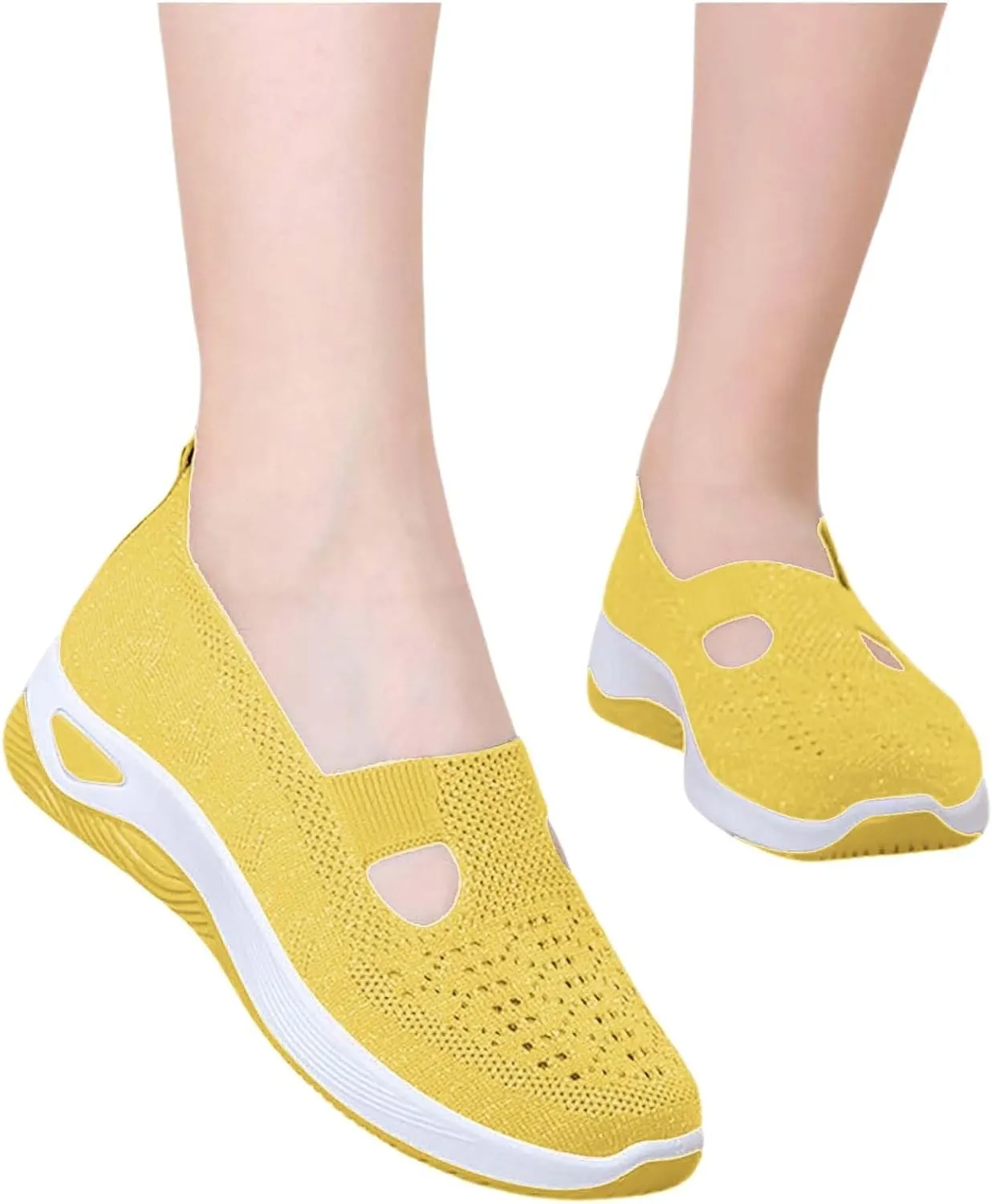 Women's Woven Orthopedic Breathable Soft Shoes Mens Running Shoes Sports Women Shoes Casual Waterproof Sneakers White Tennis Shoe White Loafers