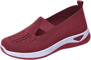 Women's Woven Orthopedic Breathable Soft Shoes Running Shoes for Women Winter Business Casual Shoes Fashion Sneakers 2025 Waterproof Tennis Shoe Casual Loafers