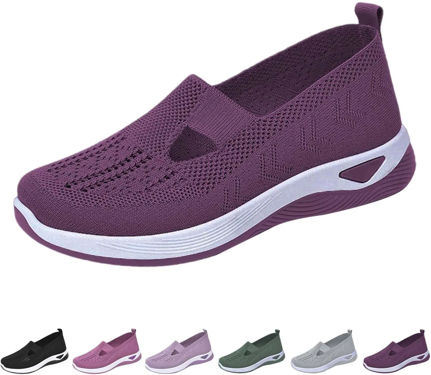 Women's Woven Orthopedic Breathable Soft Shoes Slip On Shoes Women Fashion Men Shoes Casual Men Shoes Sneakers Brown Tennis Shoe Loafers Casual Slip On